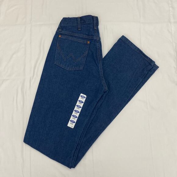 Women's Vtg WRANGLER Cowboy Cut Straight Jeans Size 9 x 38 High Rise Bareback - Picture 3 of 10